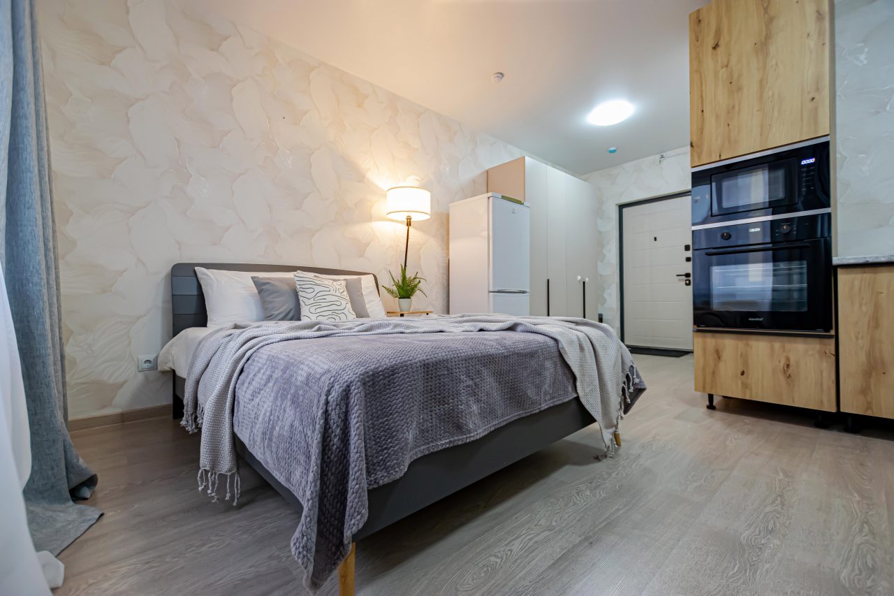 Студио (Уютная студия у Планеты), Апартаменты Современная студия у Планеты