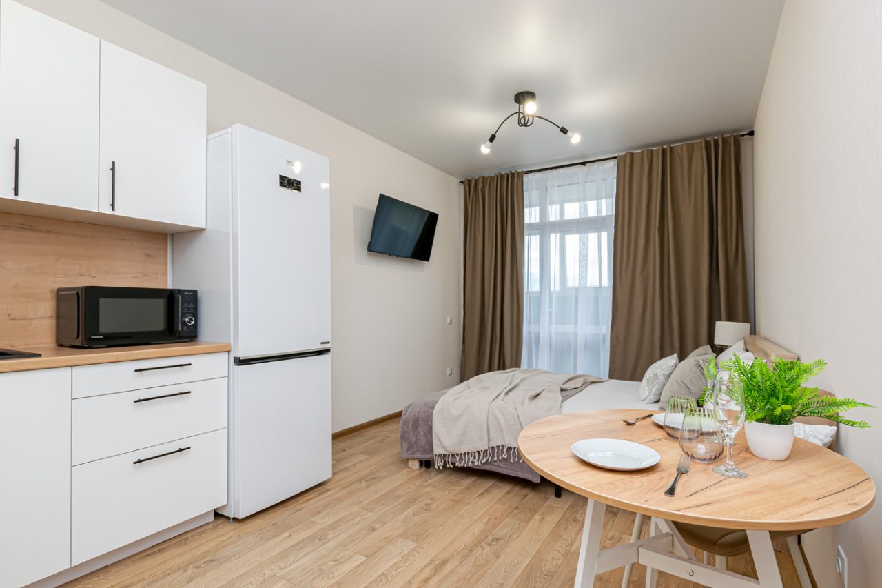 Студио (Уютная студия у Планеты), Апартаменты Современная студия у Планеты