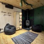 Трёхместный и более (Домики в настоящем лесу: BBQ / купель/ баня / велосипеды / проектор / река / озеро / рыбалка), Домики в настоящем лесу