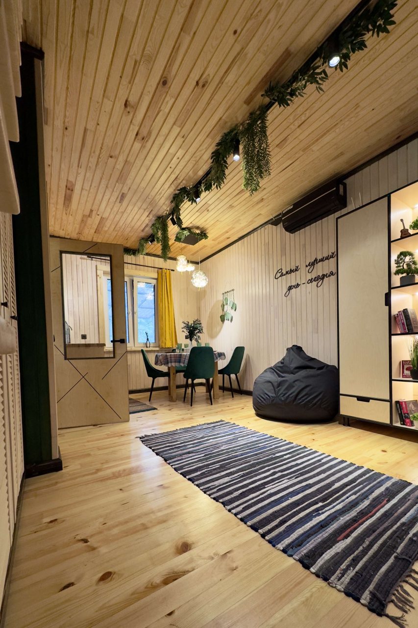 Трёхместный и более (Домики в настоящем лесу: BBQ / купель/ баня / велосипеды / проектор / река / озеро / рыбалка), Домики в настоящем лесу