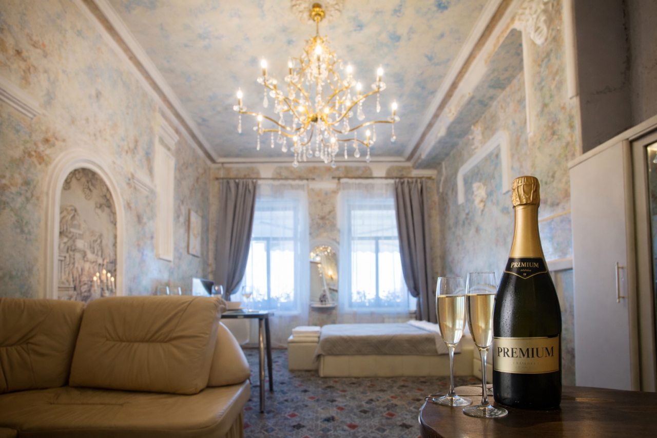 Апартаменты Роскошь с видом на Неву и разводной мост, Санкт-Петербург