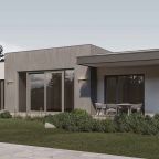 Одноэтажный дом на первой береговой линии.