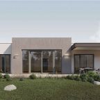 Одноэтажный дом на первой береговой линии.