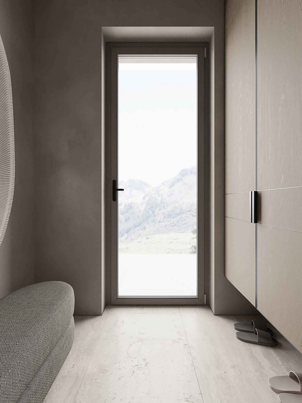 Панорамный вид на реку и горы.