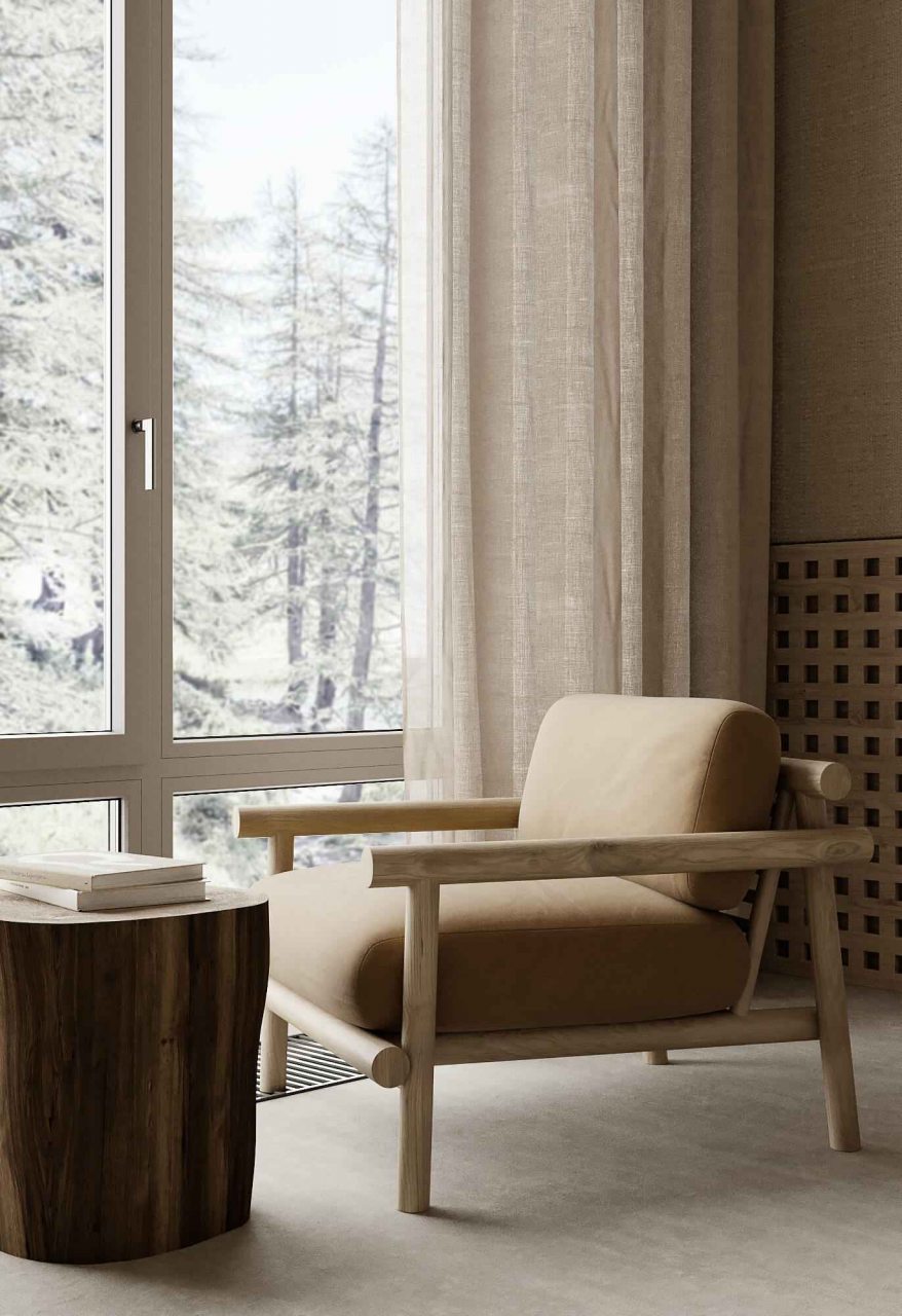 Панорамный вид на реку и горы.