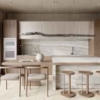 Остекление в кухне-гостиной раздвижное.