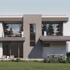 Двухэтажный дом на первой береговой линии.