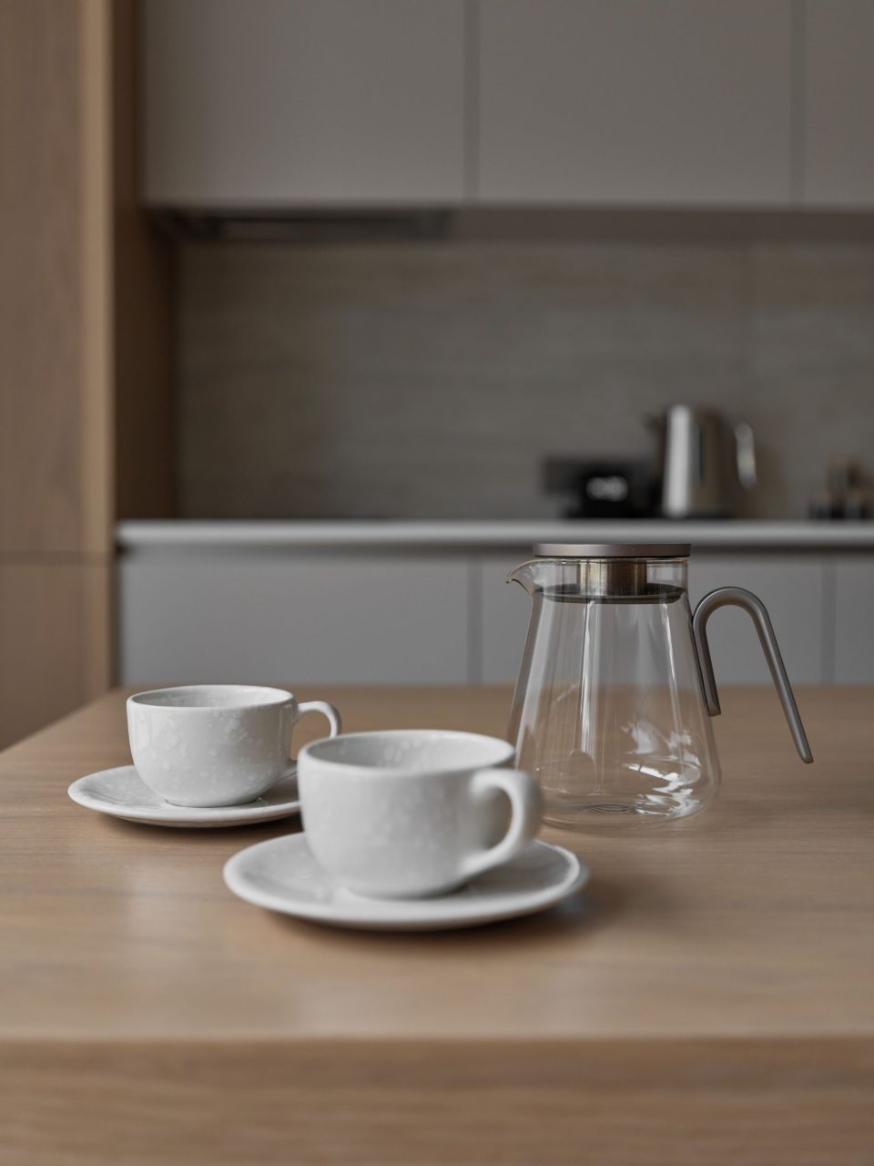 Уютная кухня-гостиная и три спальни.