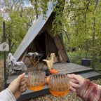 Фасад палатки Дятел