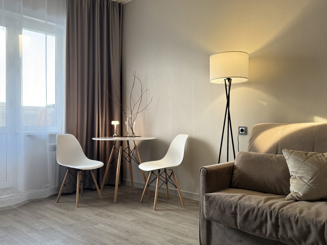 Двухместный (Квартира евро-двушка), Апартаменты Стильная евро-двушка в районе окружной больницы