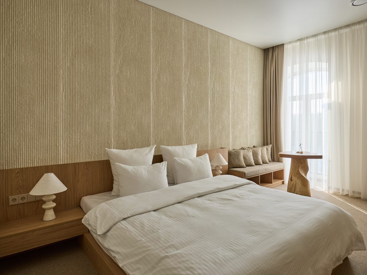 Двухместный (Стандартный номер с двуспальной кроватью и видом на реку), Хостел Дзен