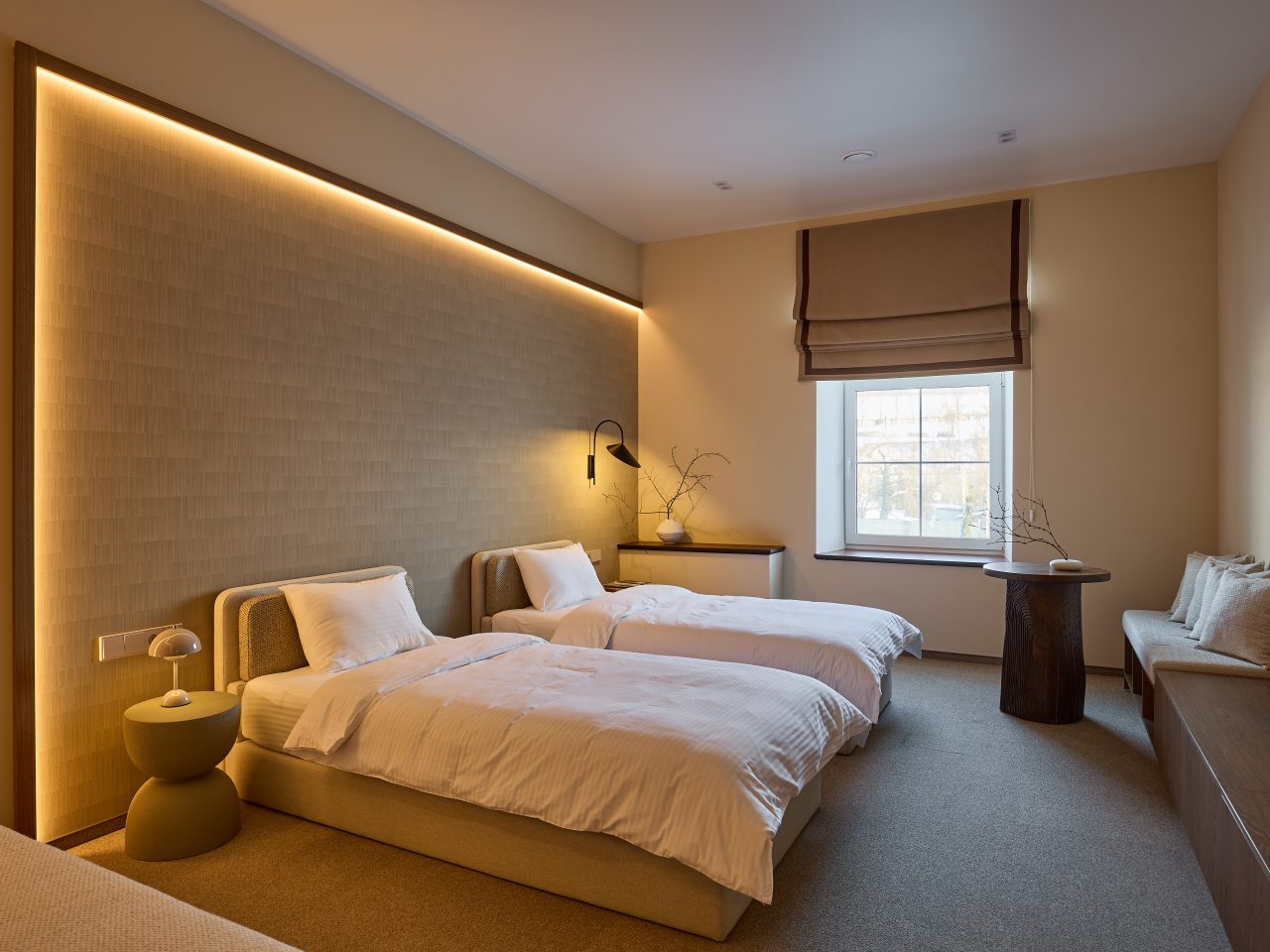 Двухместный (Стандартный номер с двумя раздельными кроватями и видом на реку), Хостел Дзен