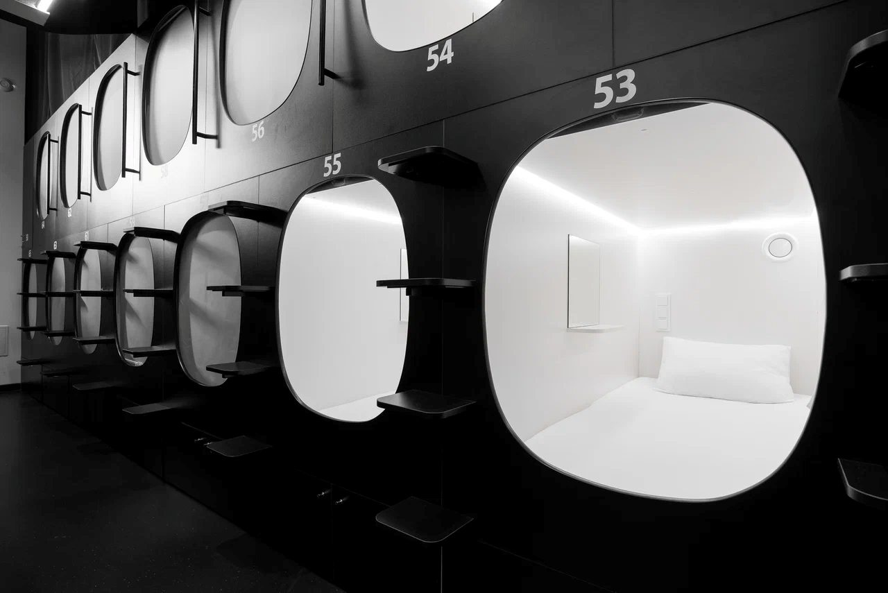 Капсула (Двухместная), Хостел Qube Capsule Hotels