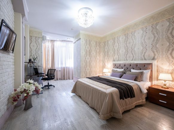 Апартаменты Пять Звёзд Большая квартира с кондиционерами и камином, Челябинск