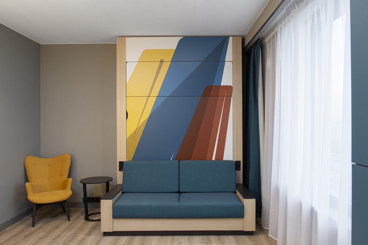 Двухместный (Стандартный номер с подъёмной кроватью и видом на Парк), Апарт-отель СТАТУС