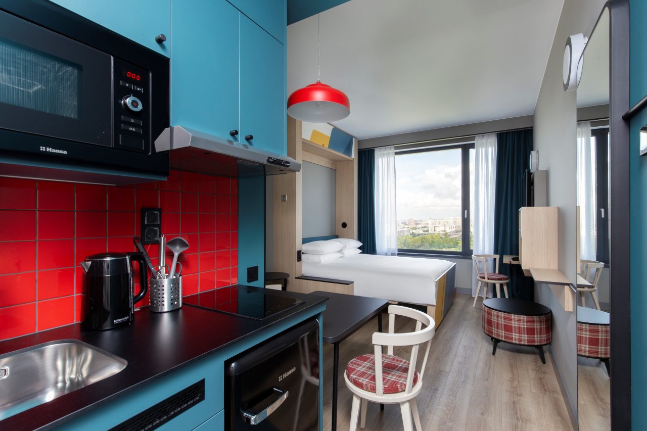 Двухместный (Стандартный номер с подъёмной кроватью и видом на Парк), Апарт-отель СТАТУС