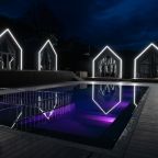 Теплый бассейн с подсветкой