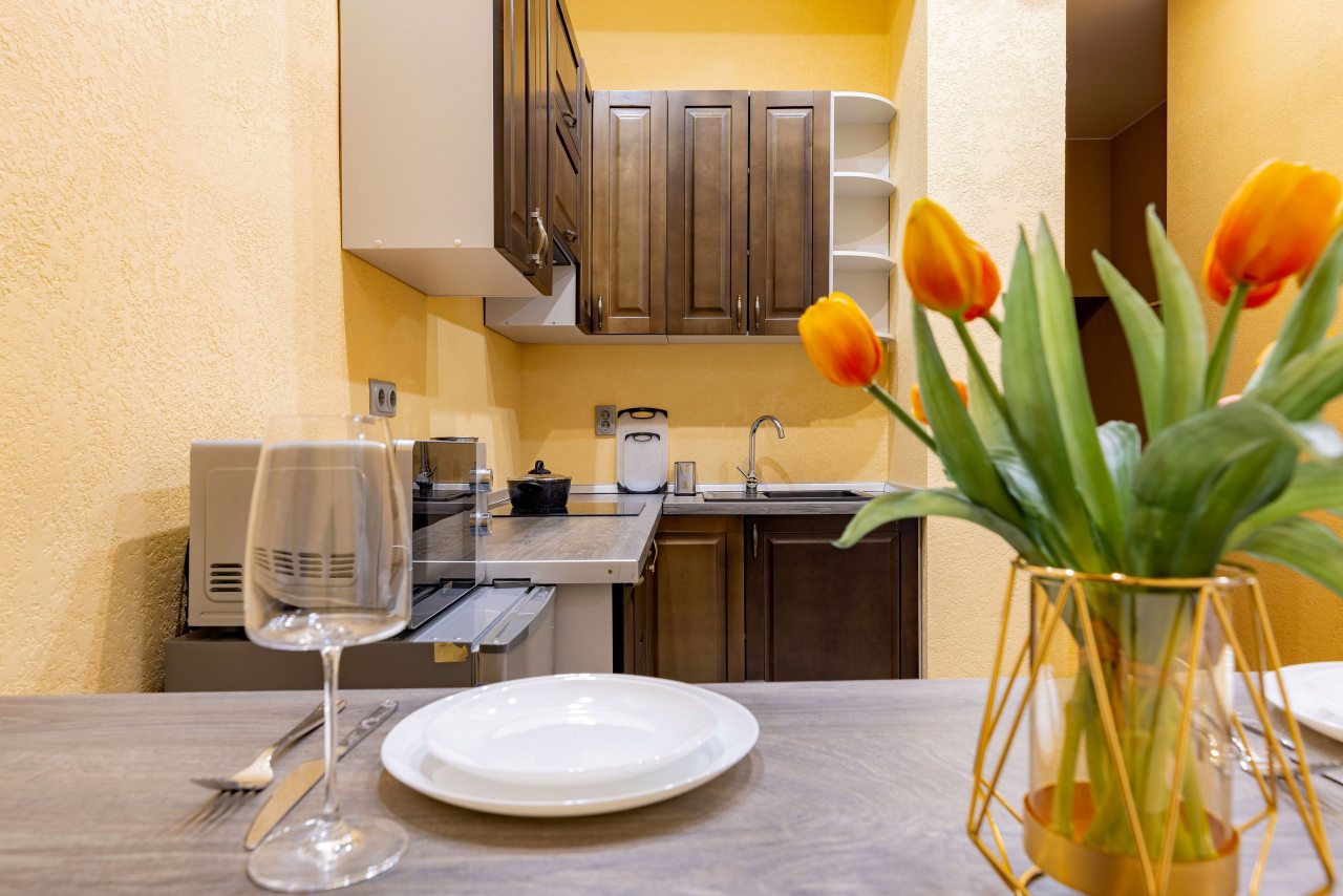 Апартаменты (Просторные апартаменты с видом во двор, 60 м2), Меблированные комнаты Арт Бутик Гончарная