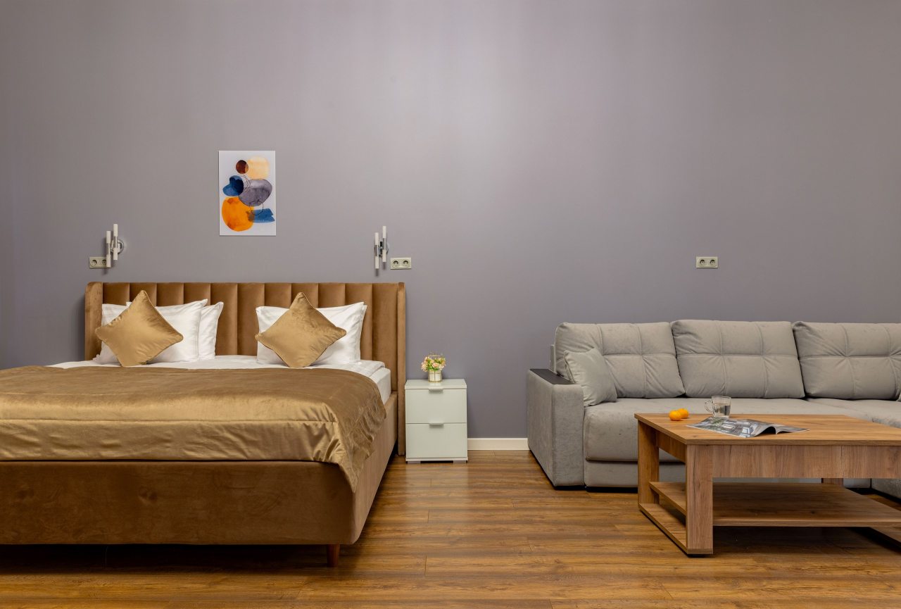 Апартаменты (Просторные апартаменты с видом во двор, 60 м2), Меблированные комнаты Арт Бутик Гончарная