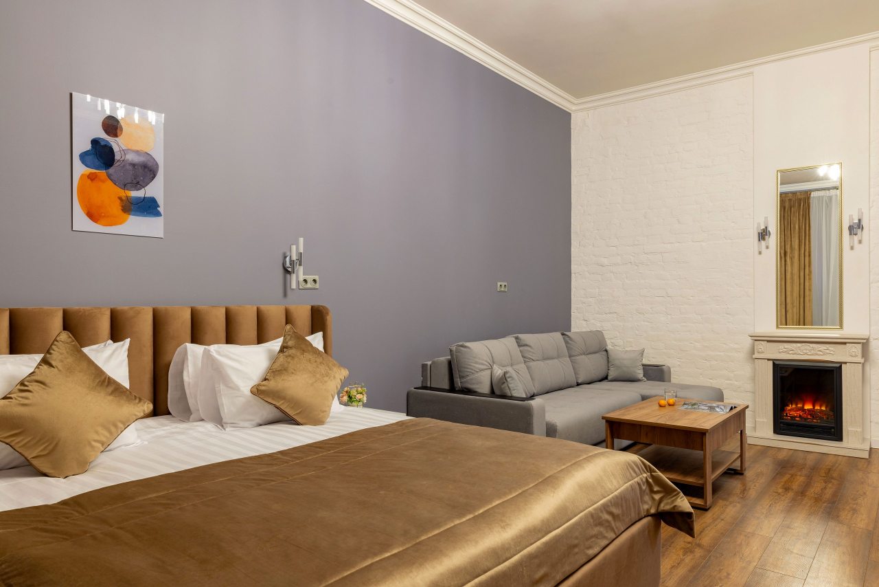 Апартаменты (Просторные апартаменты с видом во двор, 60 м2), Меблированные комнаты Арт Бутик Гончарная