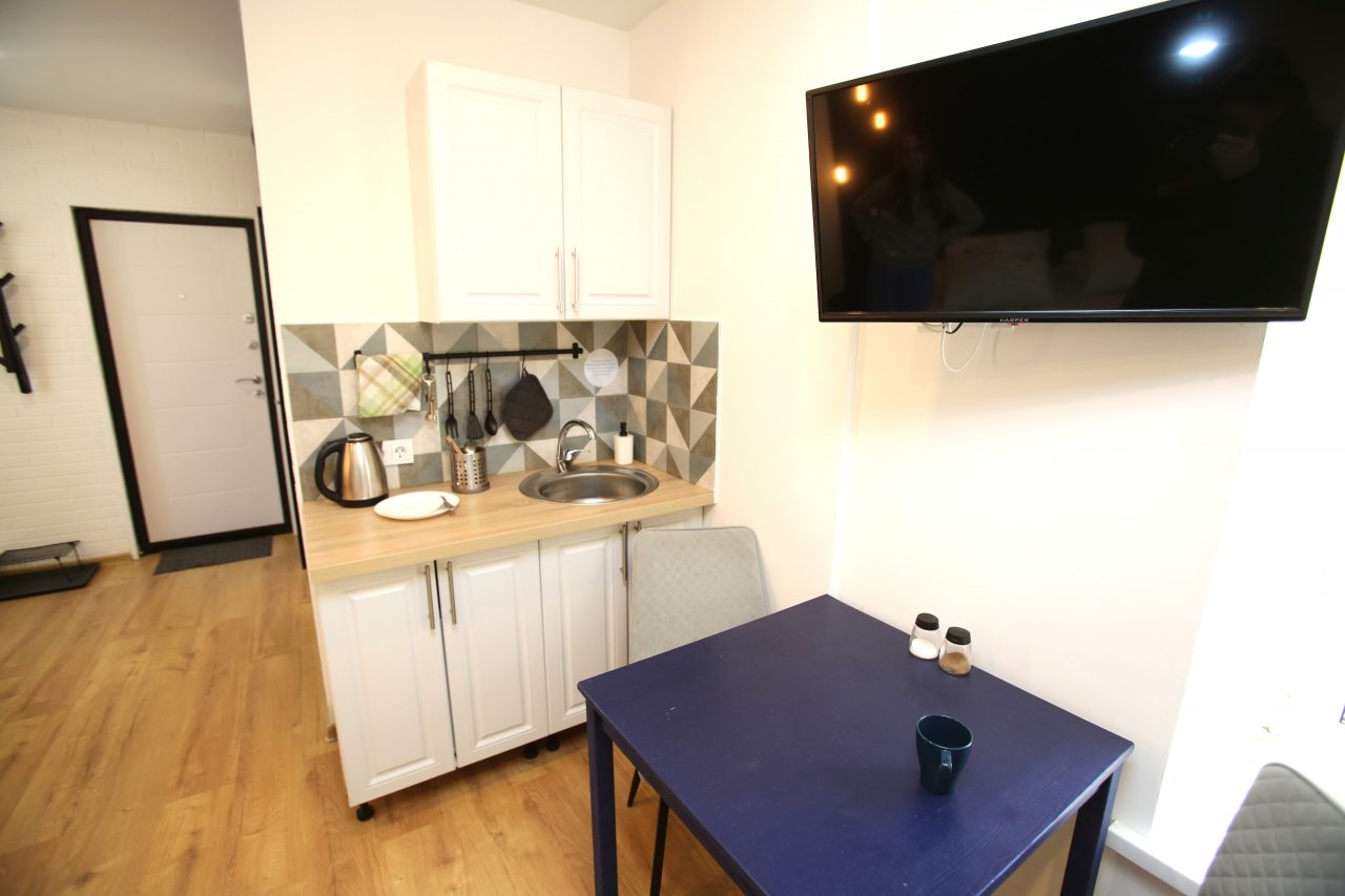 Возможность самостоятельного приготовления пищи, Апартаменты Студия на Тележной улице