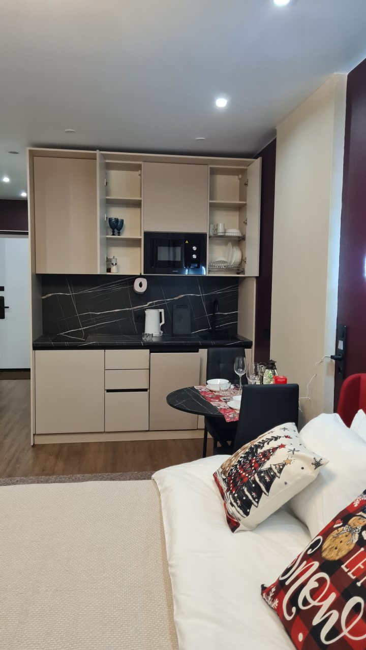 Студио (Гранат с двуспальной кроватью и допместом. Вид на парк), Апарт-отель Любимый Город-НН