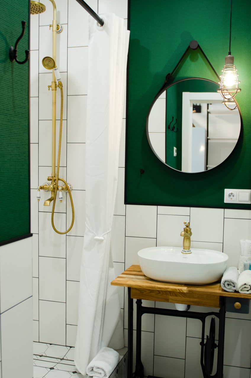 PAIKKA #RETRO - ванная комната - душ с теплым полом