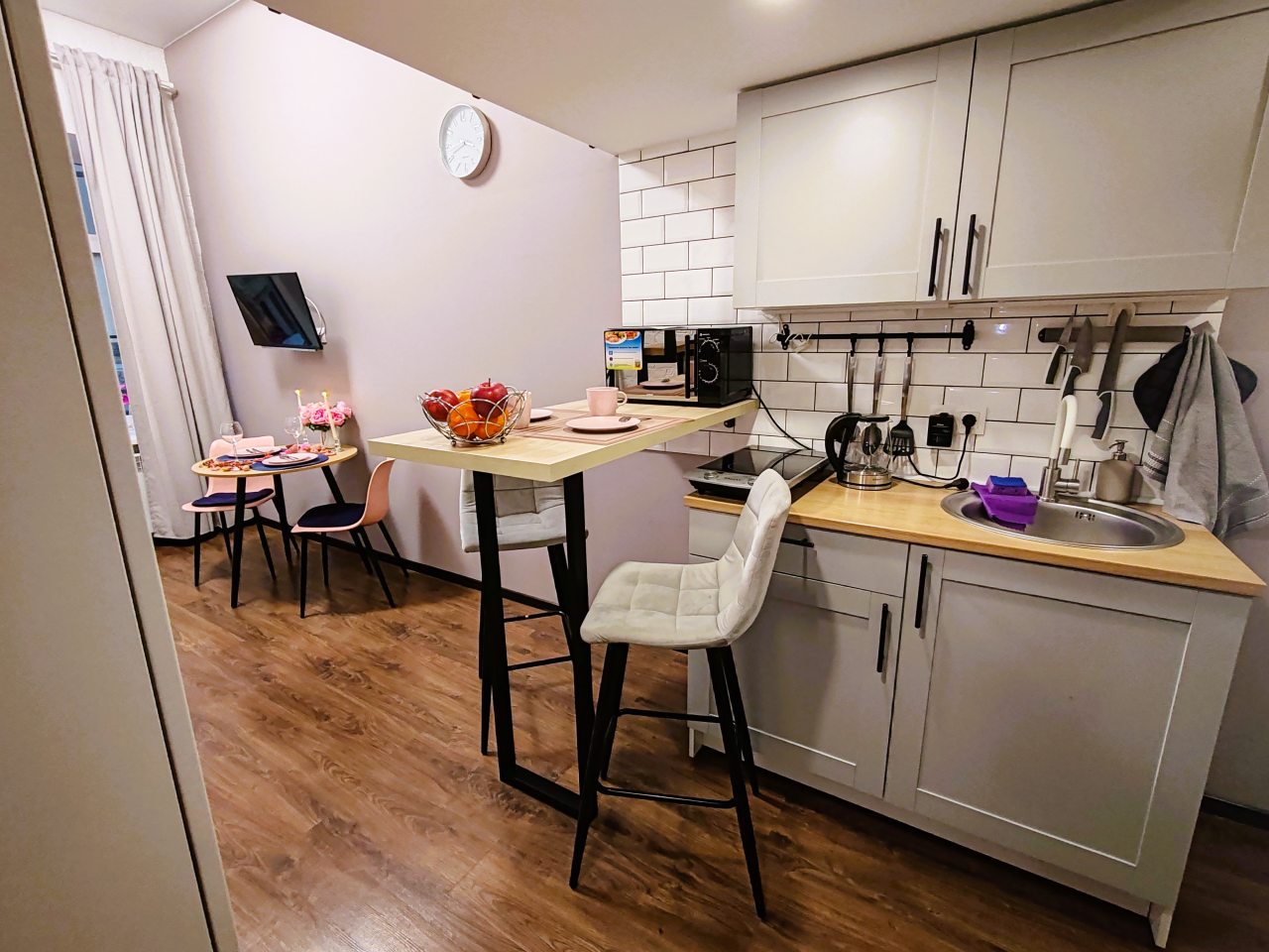 Возможность самостоятельного приготовления пищи, Апартаменты Стильная студия на Достоевского