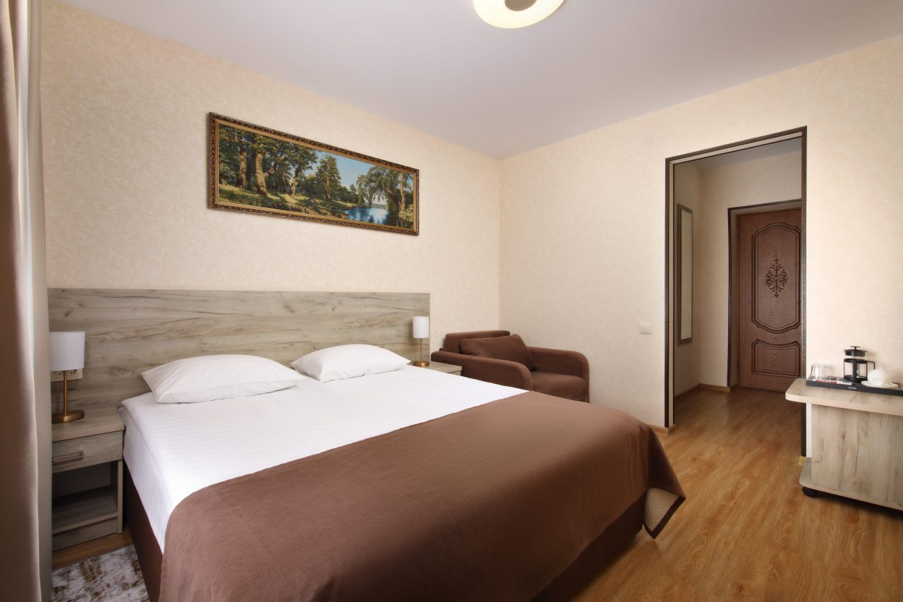 Двухместный (СТАНДАРТ (ОДНА БОЛЬШАЯ КРОВАТЬ)), Гостиница Монтис Архыз