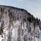 Вид из окон на горы и ущелье