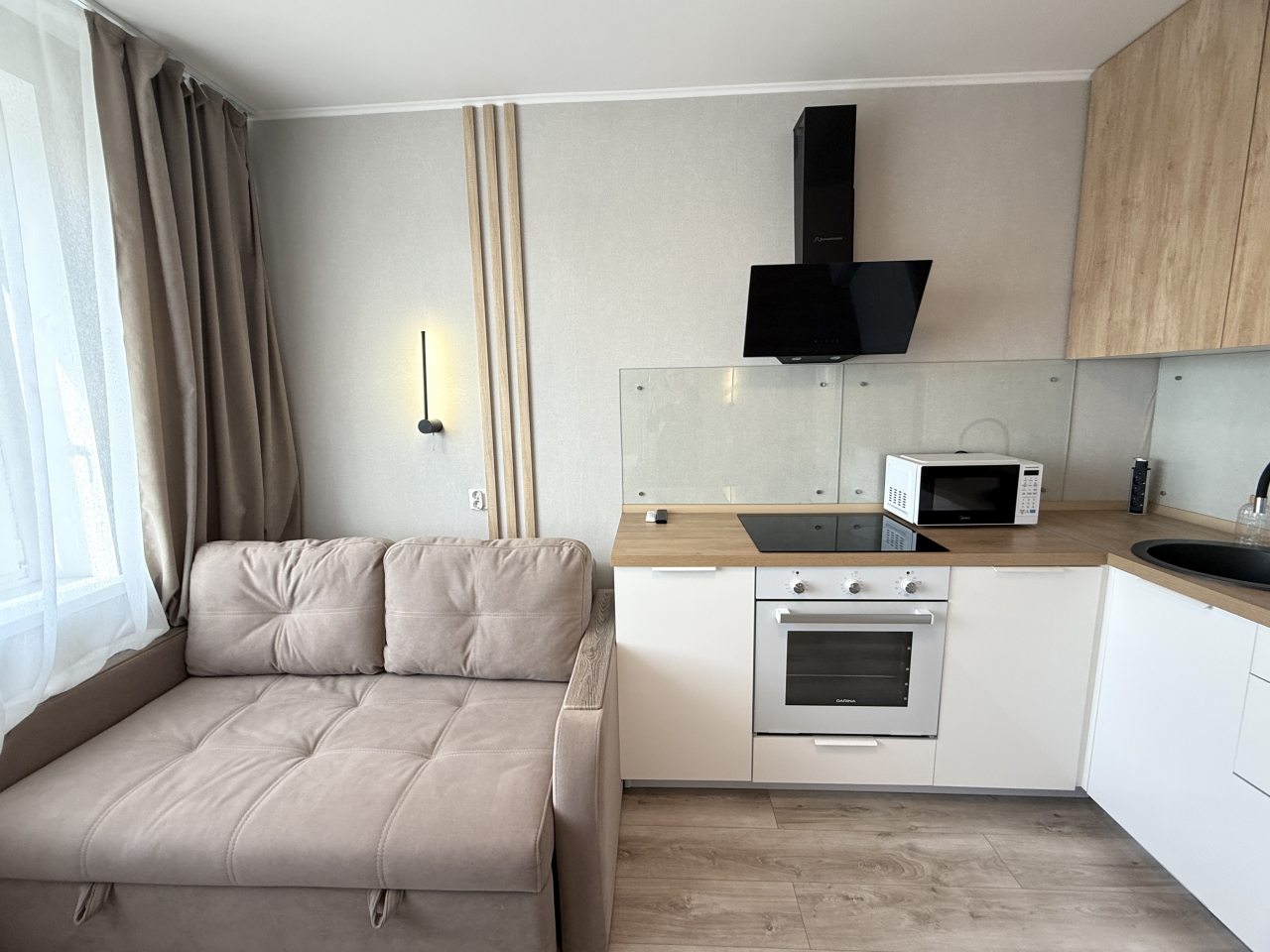 Мини-кухня, Апартаменты Прозрачное время на Шарова 27