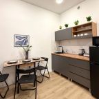 Апартаменты (Светлая студия в ЖК Видный город), Апартаменты Happy People на бульвара Мстислава Ростроповича 3к2