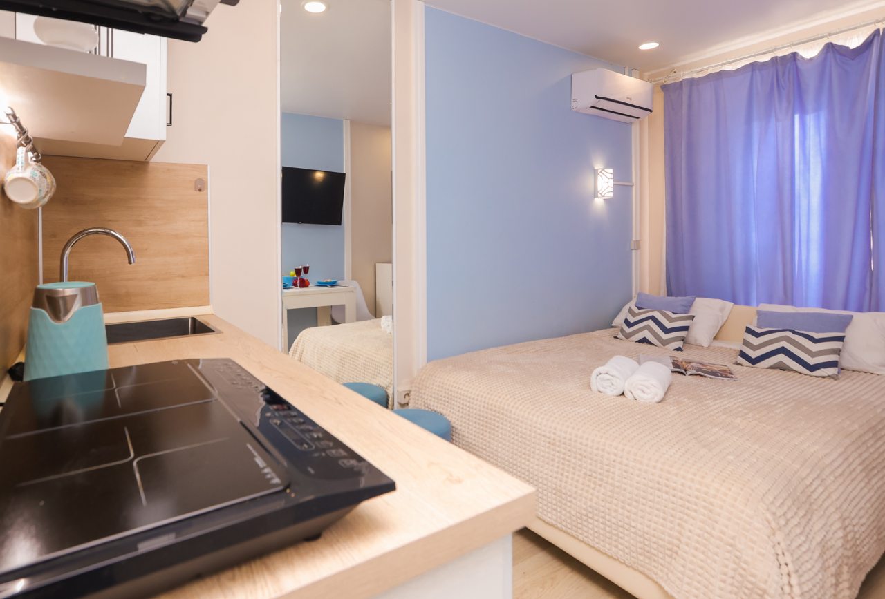 Двухместный (AQUAMARINE), Апартаменты Home24 у метро Беляево