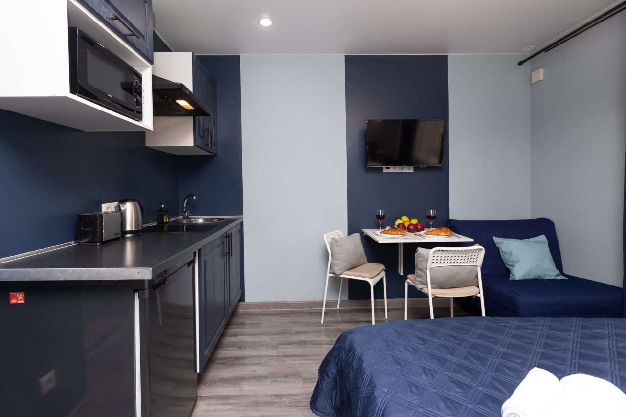 Трёхместный и более (Дарк Блю), Апартаменты Home24 на Верхне-Пролетарской 7