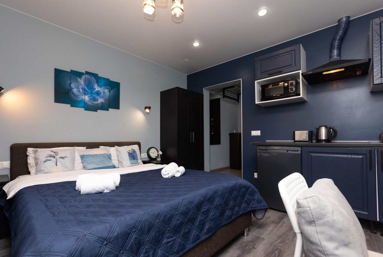 Трёхместный и более (Дарк Блю), Апартаменты Home24 на Верхне-Пролетарской 7