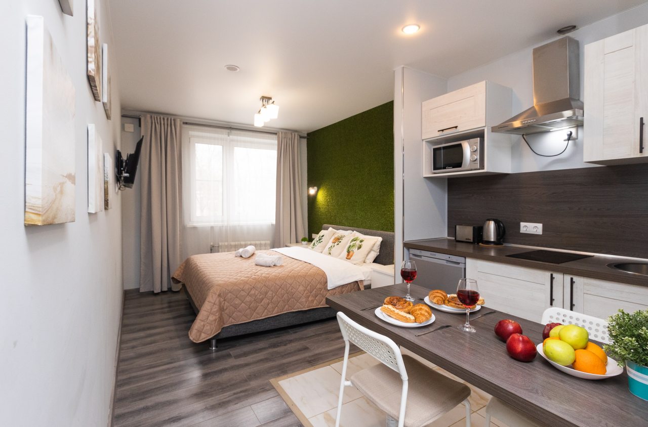 Двухместный (Грин Грасс), Апартаменты Home24 на Верхне-Пролетарской 7