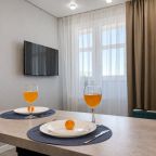 Кухонная зона. Спальное место - диван, раскладывается