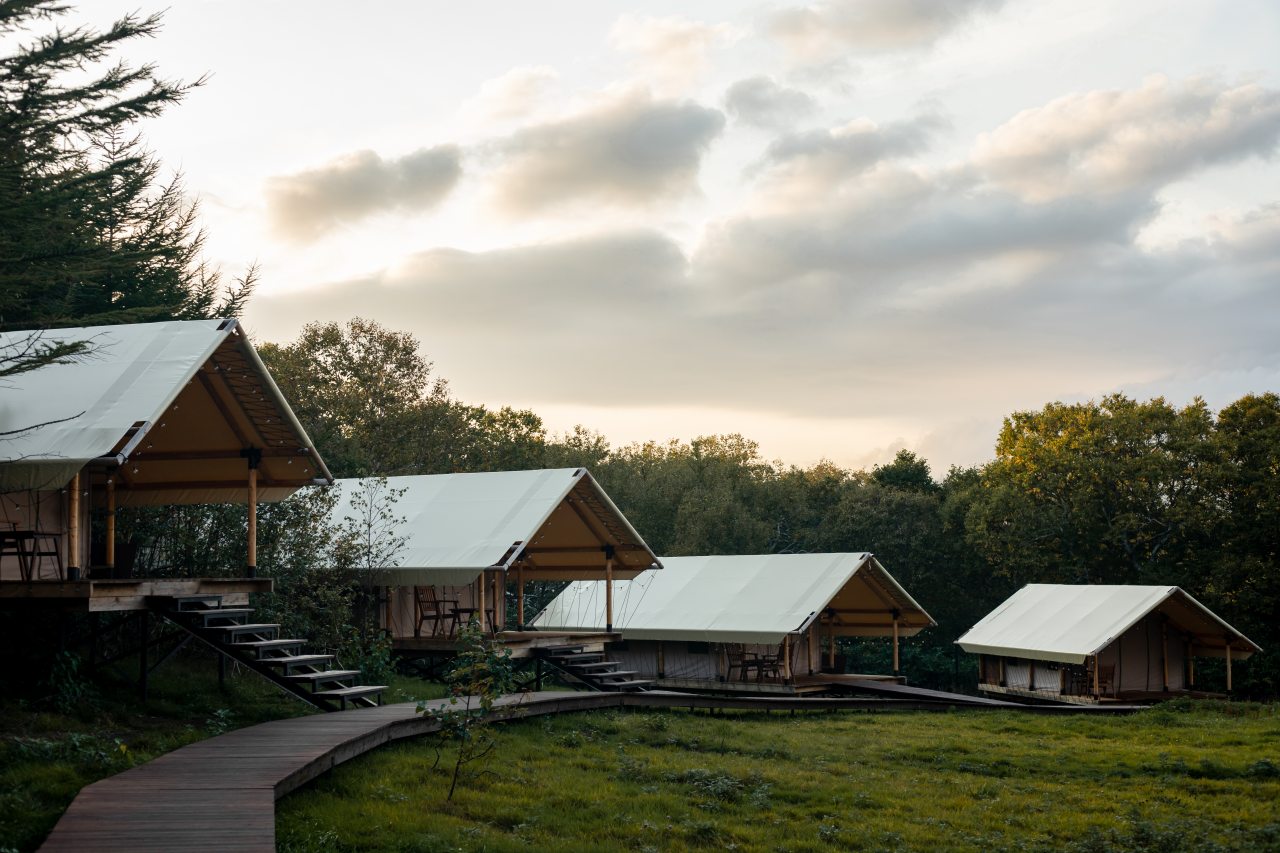 внешний вид территории сафари-тентов на базе