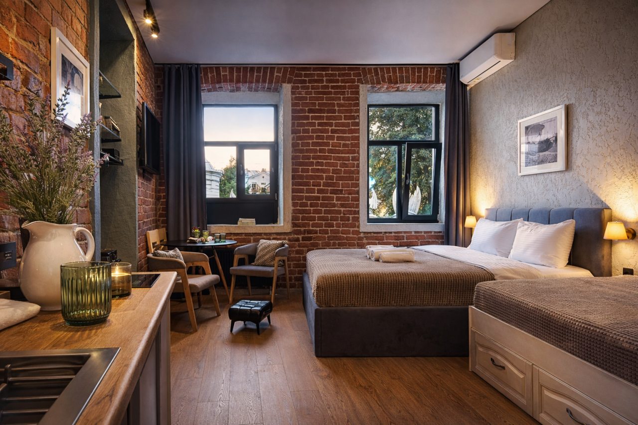 Люкс (Трехместный люкс Apt# 211), Бутик-Отель Дом с гаргульями