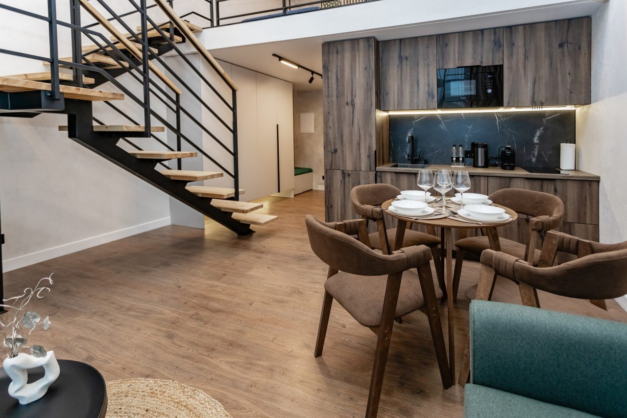 Апартаменты (Двухуровневые на Верещагина 10), Апартаменты GreenLine двухуровневые by Karmanns