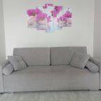 Двуспальный диван-кровать.