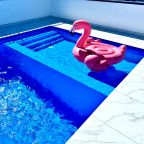 Открытый бассейн с подогревом с красивым видом на окрестности Анапы, Гостевой дом Апарт Июль