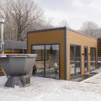 Панорамная баня и чан в барнхаусе Жемчужина.