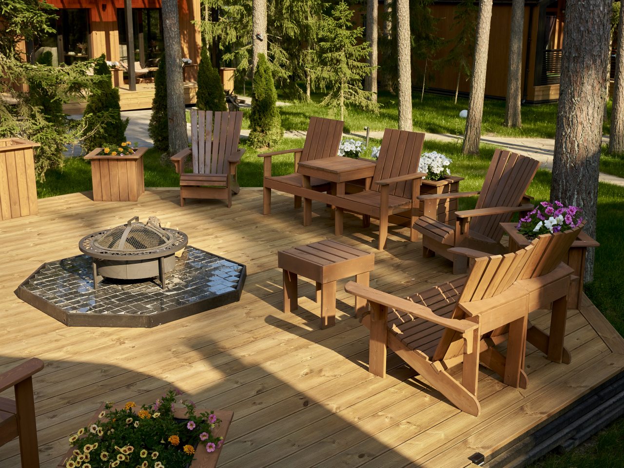 Костровая зона для уютных вечеров в приятной компании.