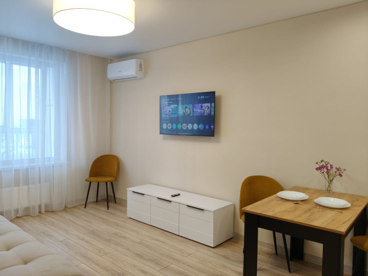 Телевизор с платными каналами, кондиционер