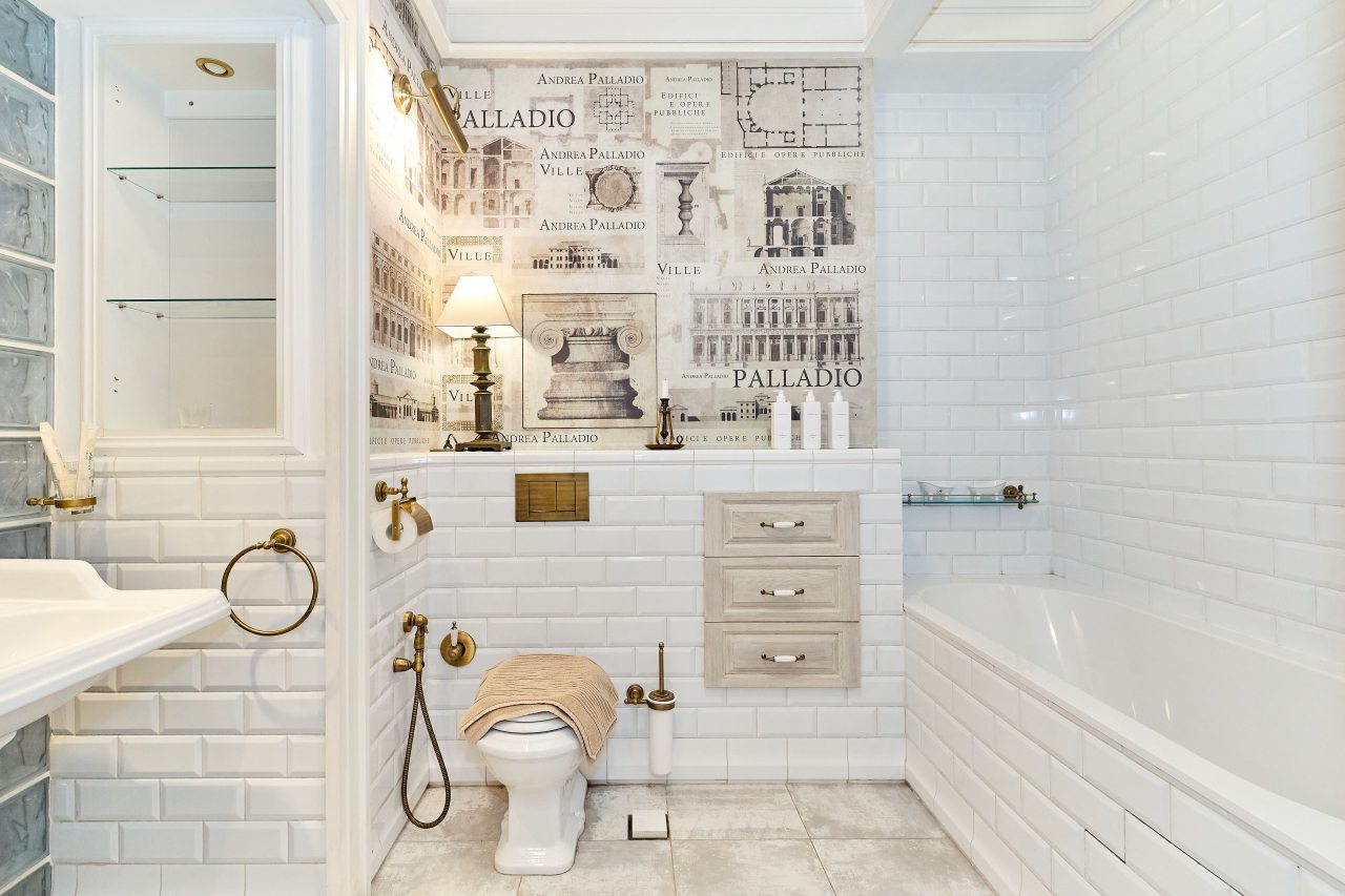 Ванная комната в апартаментах 50 м2