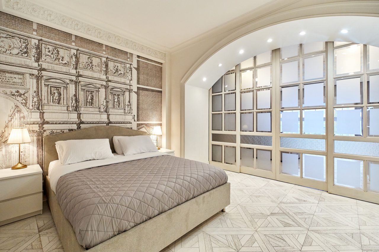 2-х спальная кровать в апартаментах 50м2