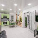 Гостиная с кухней и кондиционером