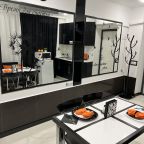 Красивая студия с двуспальной кроватью, кухней кондиционером