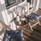 Мини-кухня, Апартаменты Студия с дизайнерским ремонтом вблизи аэропорта